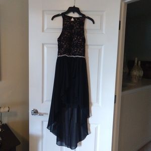 City Studio party dress Size 5, black, high low